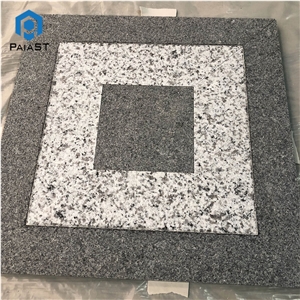 White With Black Granite Floor For Garden Decor