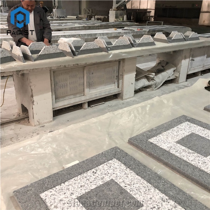 White With Black Granite Floor For Garden Decor