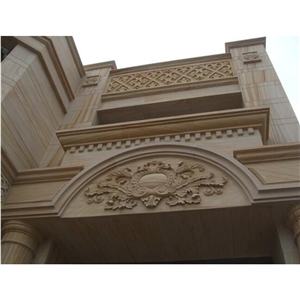 Yellow Sandstone Luxury Villa Wall Decorative