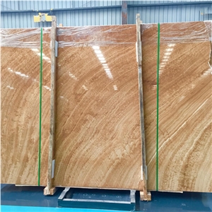 Yellow Wooden Marble Tiles For Bathroom Flooring