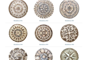 Travertine and Marble Mosaic Medallions