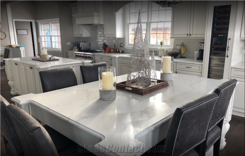 White Quartz Kitchen Countertops