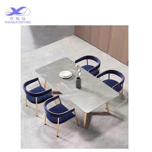 Italian Sintered Stone Table with Chairs
