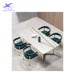 Italian Sintered Stone Table with Chairs