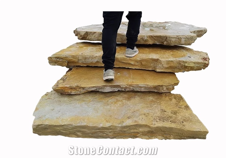Rustic Limestone Large Slabs for Garden Stairs
