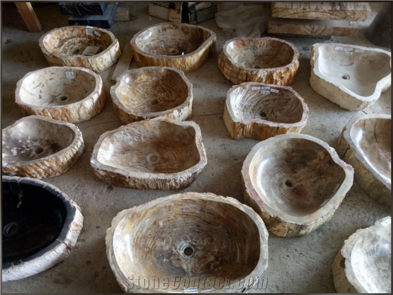 Petrified Wood Stone Sinks, Wash Basins
