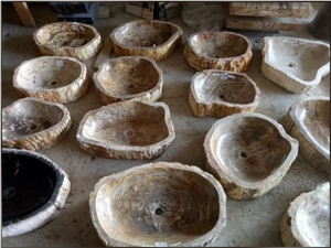 Petrified Wood Stone Sinks, Wash Basins