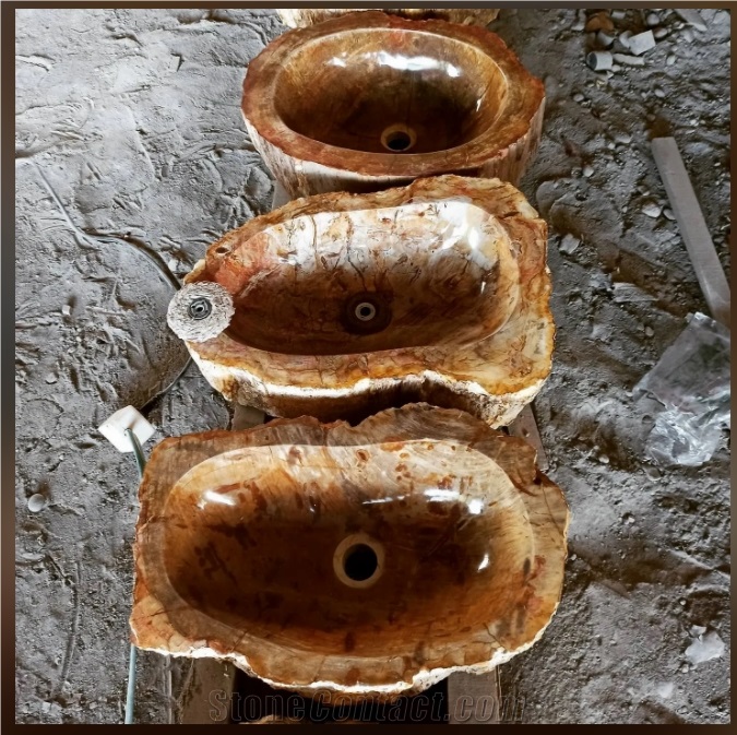 Petrified Wood Stone Sinks, Wash Basins