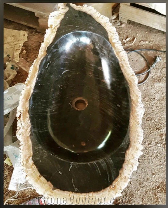 Petrified Wood Stone Sinks, Wash Basins