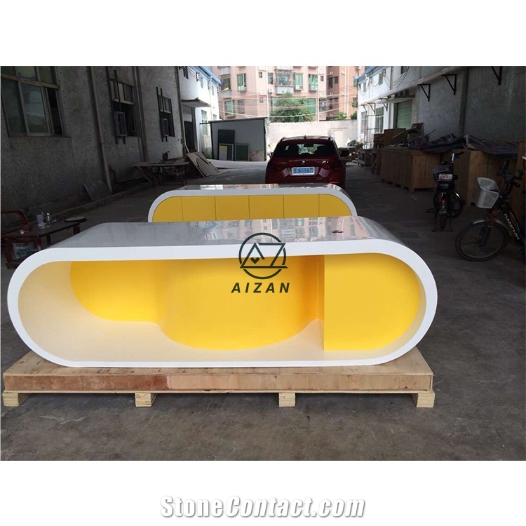 Custom Office Desk Yellow Office Table