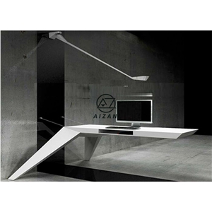 Modern White Office Table Custom Furniture