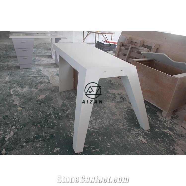 Modern White Office Table Custom Furniture