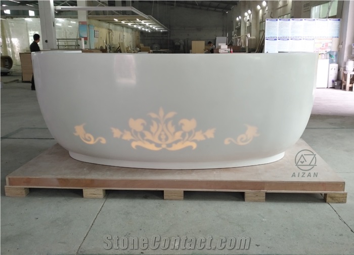 Semi-Circle Reception Desk Solid Surface Top