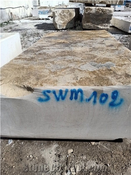 Beige Imperial Marble Blocks, Royal Thala Beige Marble Block