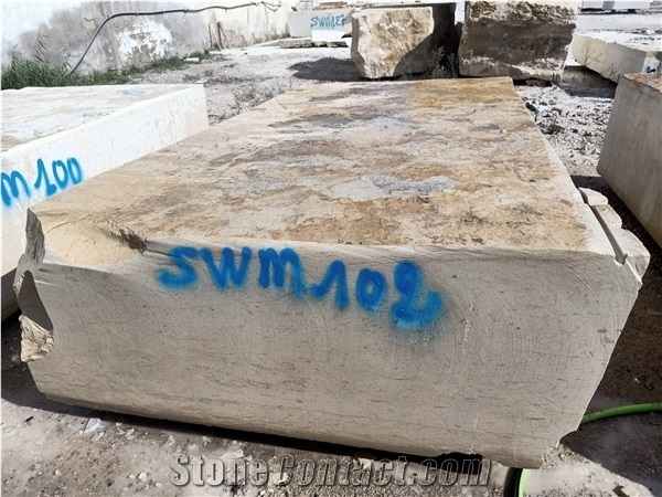 Beige Imperial Marble Blocks, Royal Thala Beige Marble Block