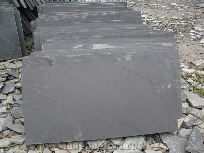 Cheap Black Riven Slate Tiles Paving Stone