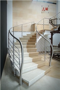 Botticino Classico Light Bronze Staircase