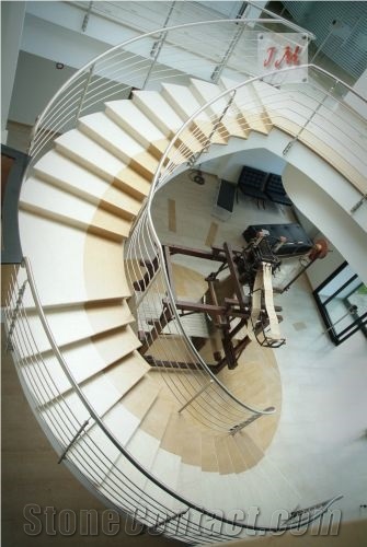 Botticino Classico Light Bronze Staircase
