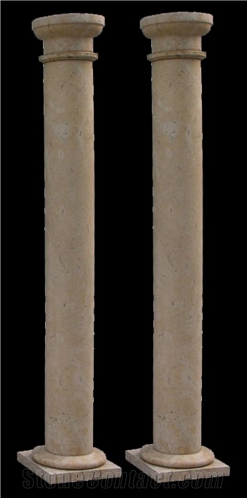 Carved Marble Corinthian Column Pillar Roman