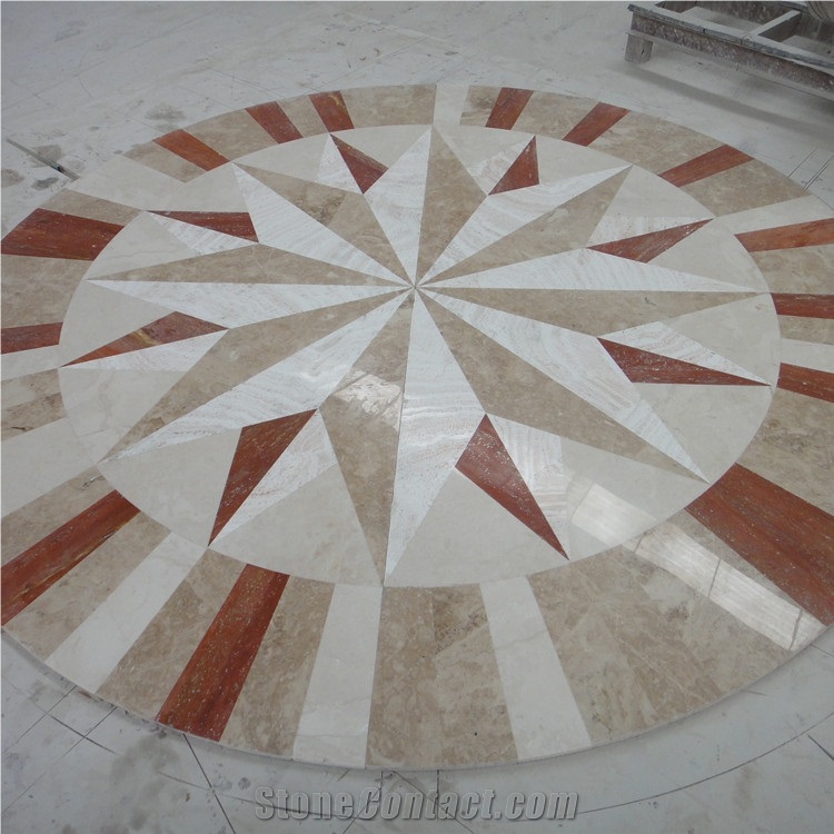 Custom Water Jet Marble Medallion Entrance