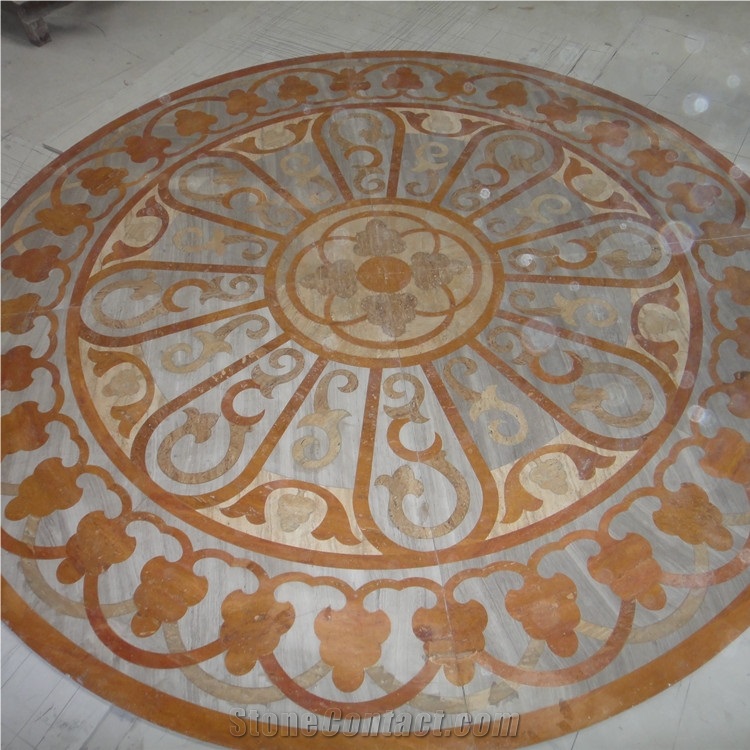 Custom Water Jet Marble Medallion Entrance