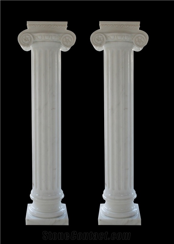 Custom White Marble Column Home Decor Column