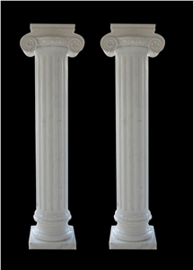 Custom White Marble Column Home Decor Column