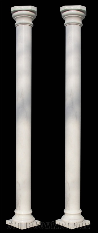 Custom White Marble Column Home Decor Column