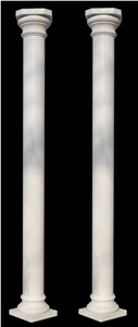 Custom White Marble Column Home Decor Column