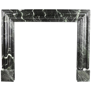 Italian Verde Antico Marble Indoor Fireplace Mantel
