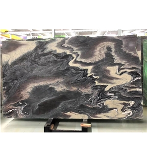 Luxury Purple Landscape Marble Slab for Countertop