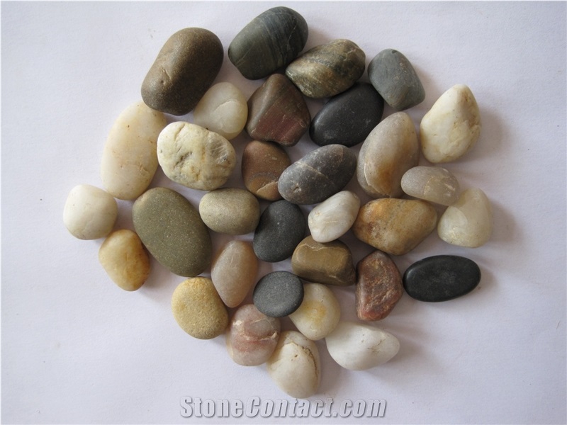 Mixed Color River Stone Cheap Stone Pebble