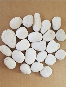 Snow White Landscape Pebble Stone In Cobbles