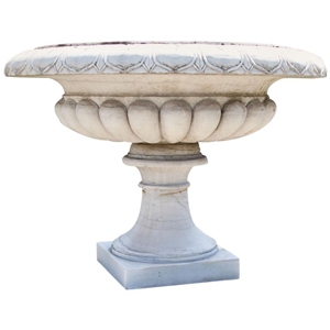 White Marble Garden Pots and Planters