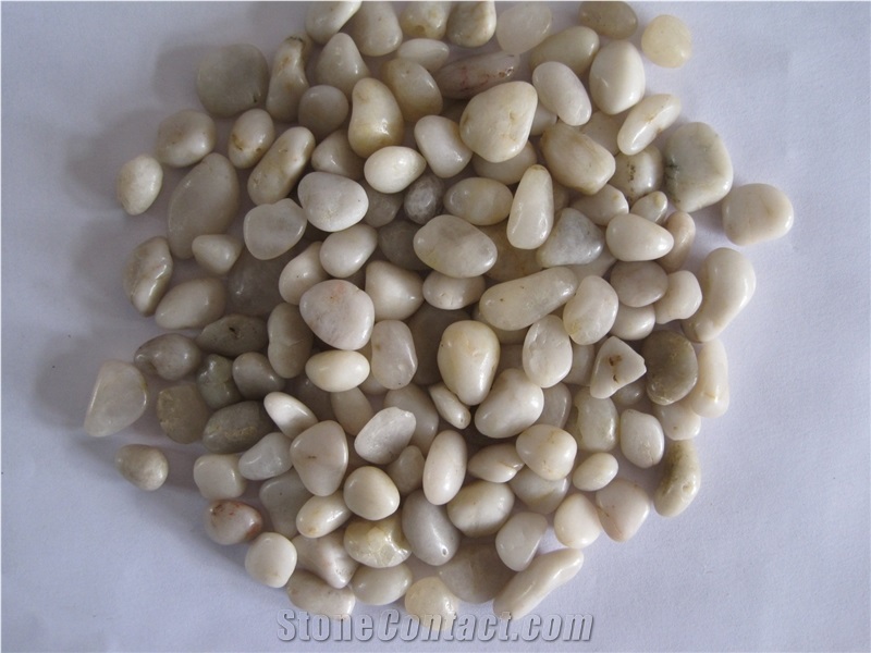 White Natural River Pebble Stone for Gardening
