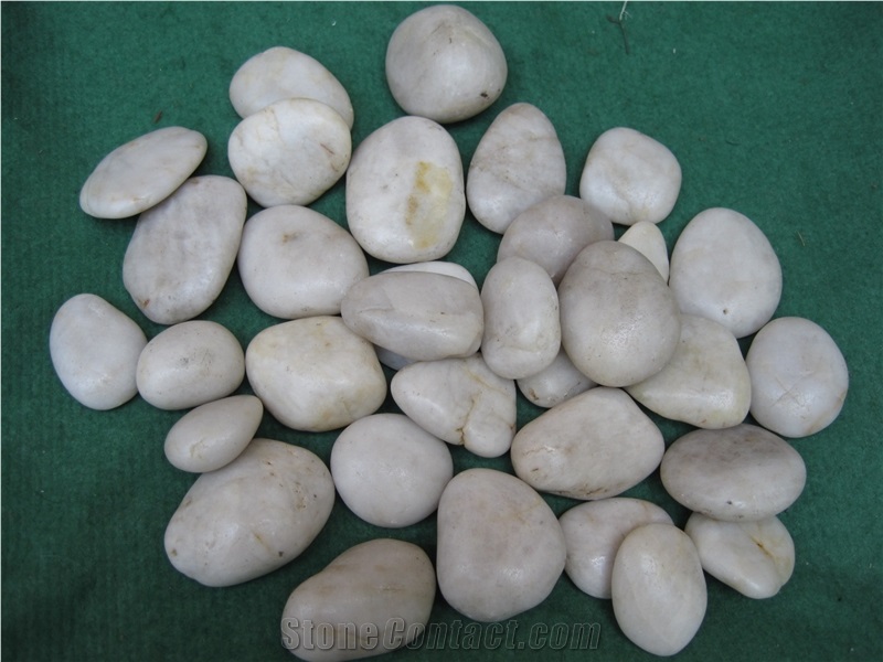 White Natural River Pebble Stone for Gardening