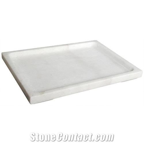 China Cheap Oriental White Marble Towel Soap Tray Hotel Project Design