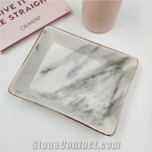 China Cheap Oriental White Marble Towel Soap Tray Hotel Project Design