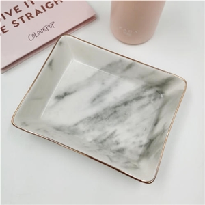 China Cheap Oriental White Marble Towel Soap Tray Hotel Project Design