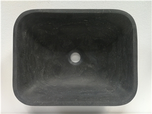Wash Basin in Blue Limestone,Vessel Sink,Pedestal