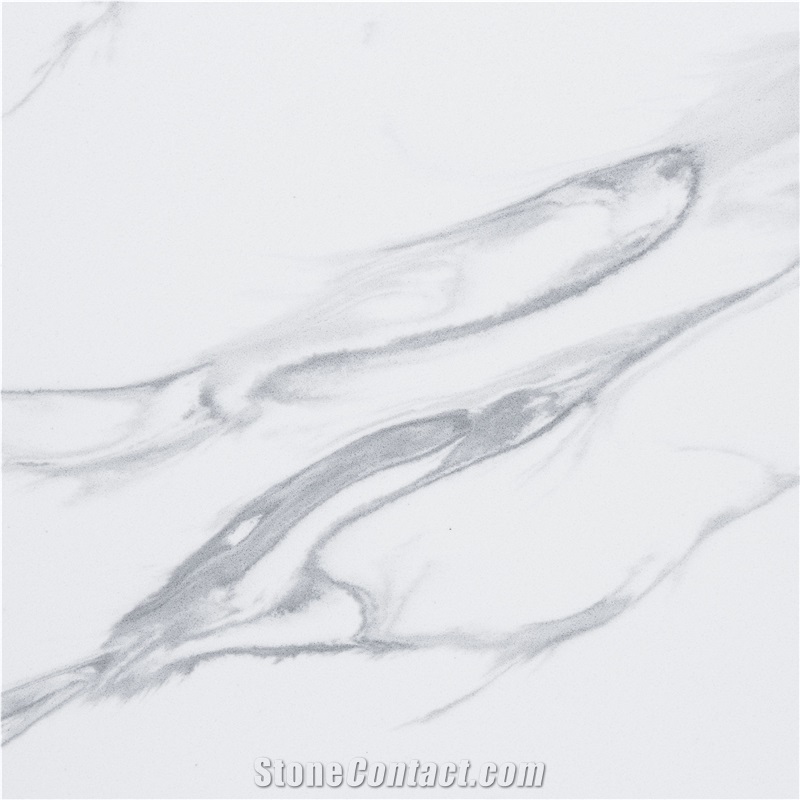 Calacatta Rocky Quartz Slabs for Countertops