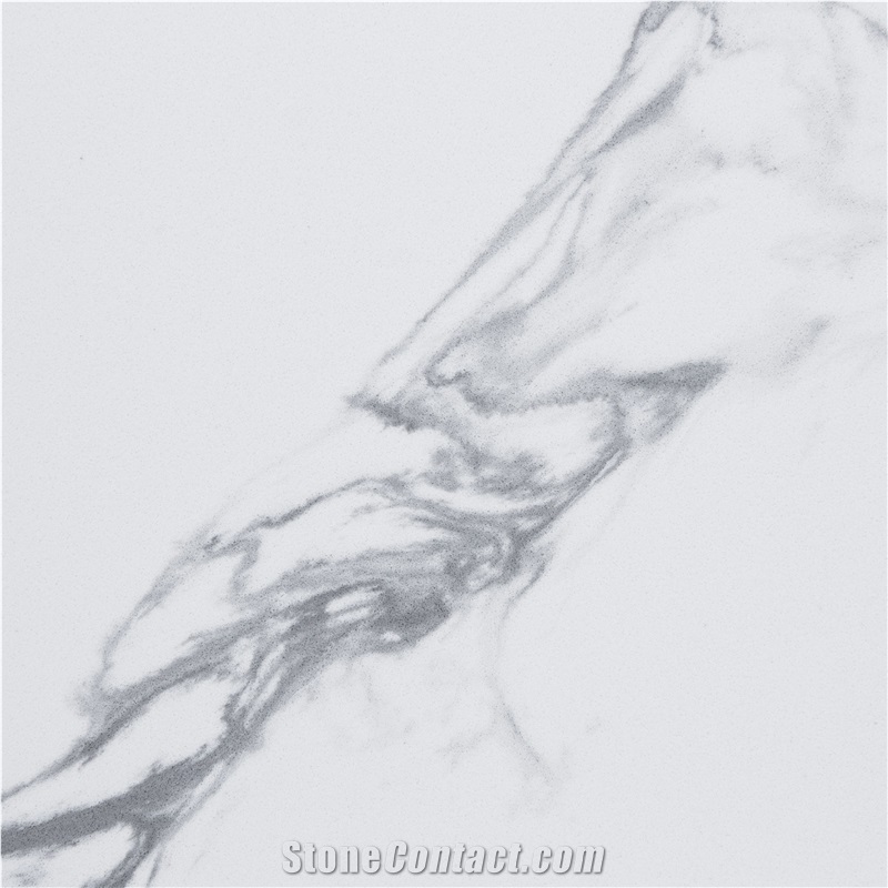 Calacatta Rocky Quartz Slabs for Countertops