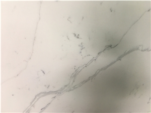 Engineered Calacatta White Laza Quartz Slabs