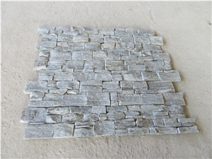 Green Quartzite Cement Back Stone Wall Cladding