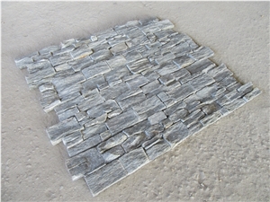 Green Quartzite Cement Back Stone Wall Cladding
