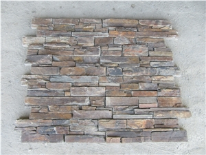 Rusty Slate Cement Back Stacked Stone Veneer