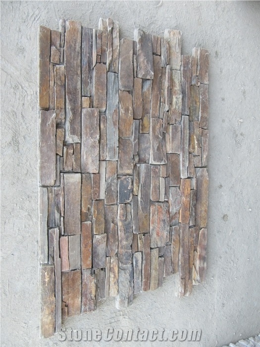 Rusty Slate Cement Back Stacked Stone Veneer