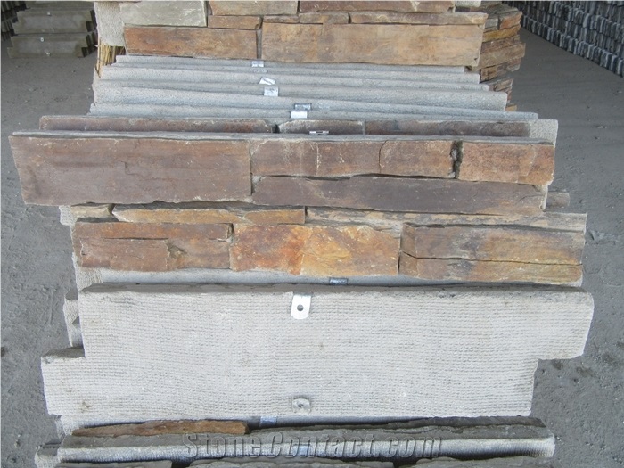 Rusty Slate Cement Back Stacked Stone Veneer