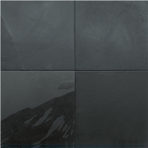 Brazilian Black Pitangui Slate Tiles, Slabs