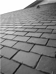 Roofing Tiles - Black Pompeu Slate Roof Tiles